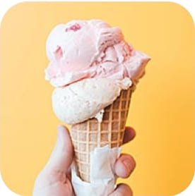 Pink ice cream