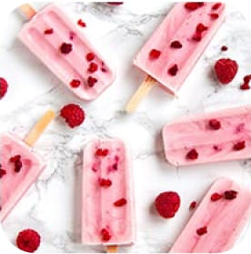 Raspberry ice creams